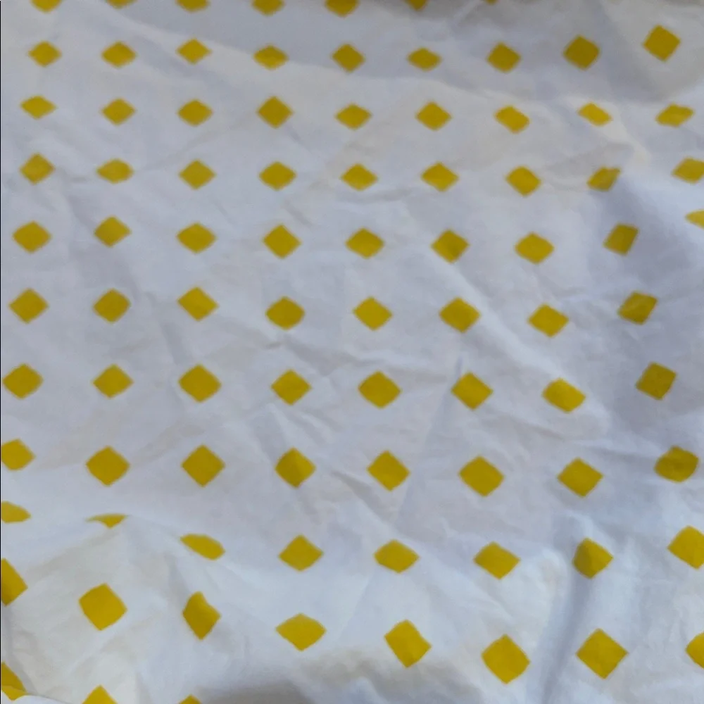 CRATE & KIDS *Crib* Yellow Square Abstract Modern Fitted Sheet Organic Cotton